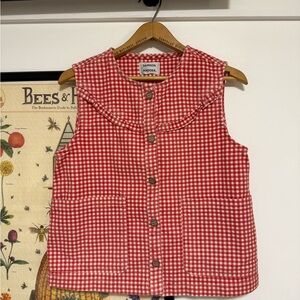 Damson Madder Gingham Top Sz UK 10